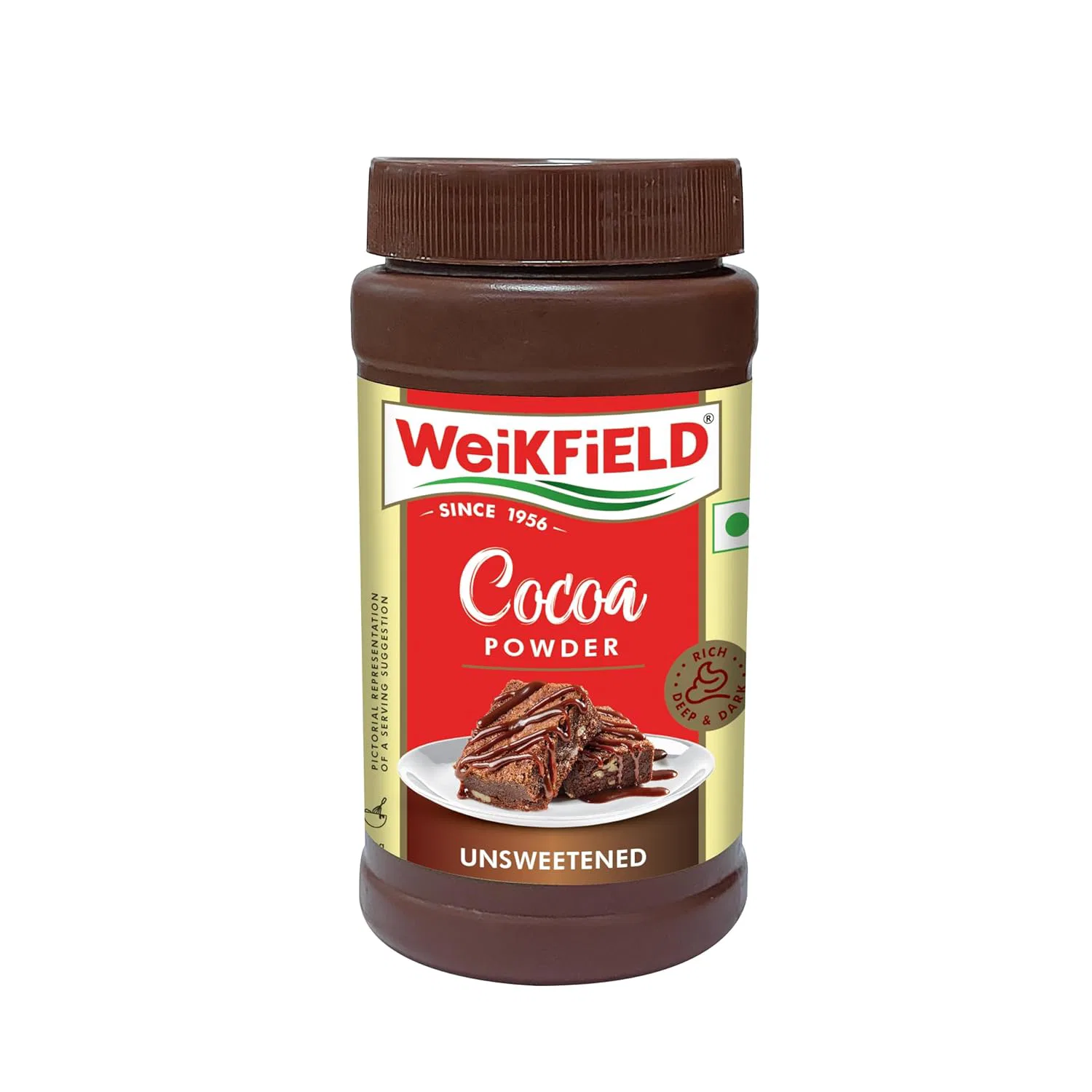 Weikfield Cocoa Powder 50g Jar | Low Fat Rich & Decadent Pure Cocoa Powder | Unsweetened Dark Cocoa
