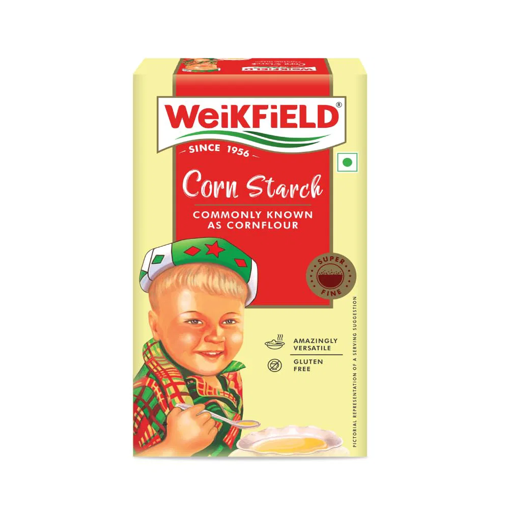  Weikfield Corn Starch Powder| Gluten-Free Cornflour for Baking, Sauces, Gravies, and Puddings 100gm