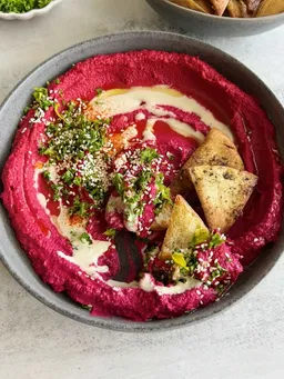 MKR Beetroot Hummus with Crispy Pita – image 1