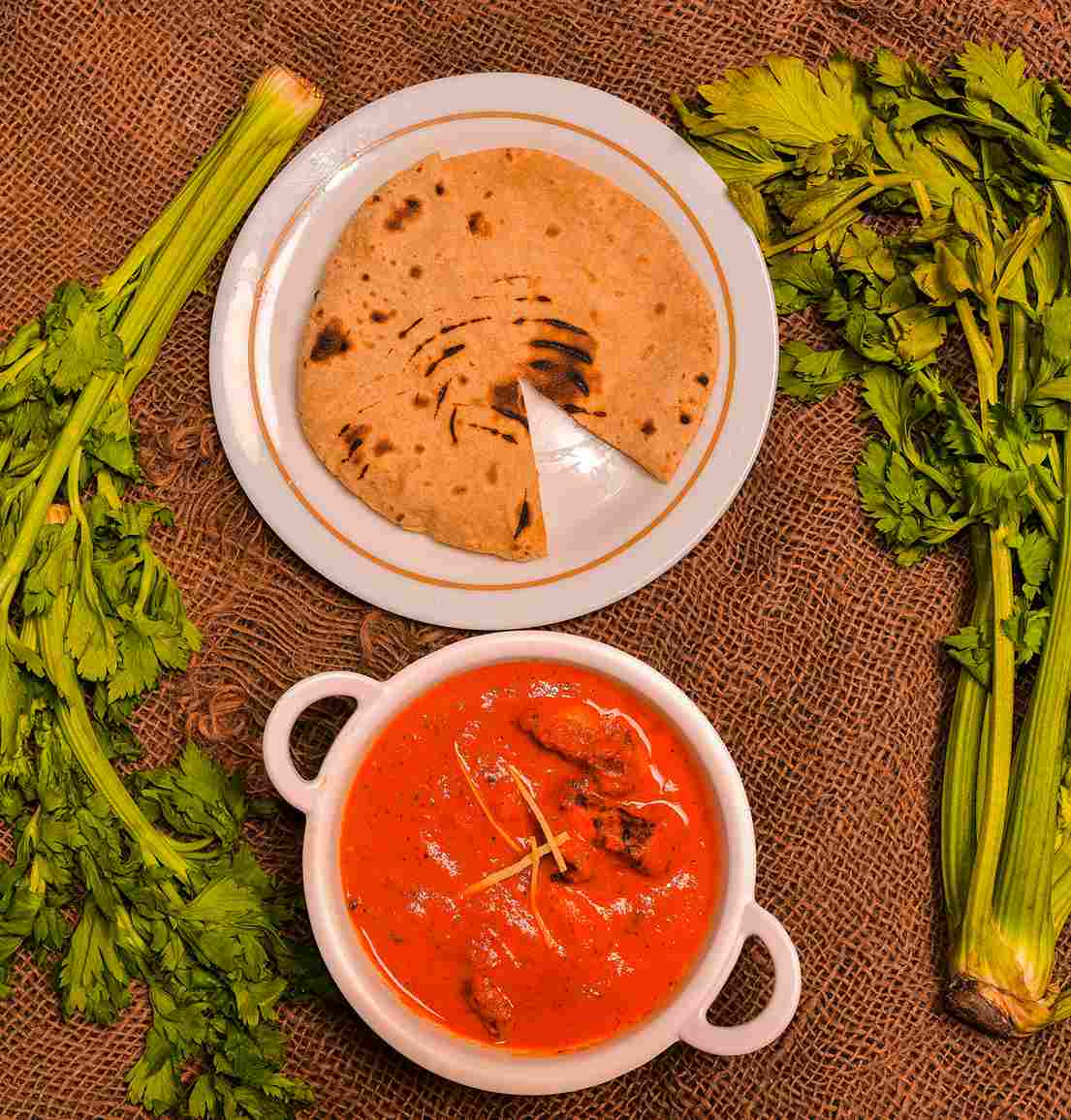 Ghar ka Non-Buttery Butter Chicken with Rice/Roti