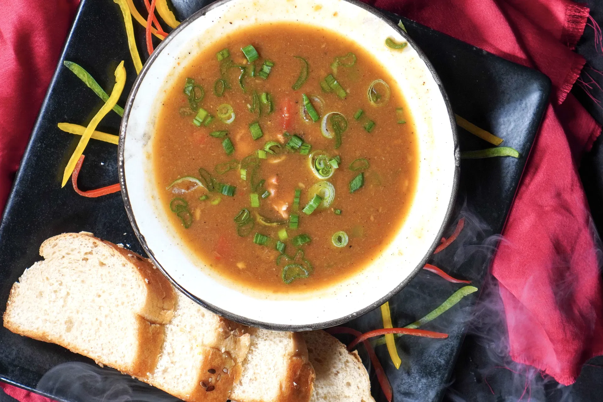 Rasoi Style Rosemary Garlic Chicken Stew with Bread