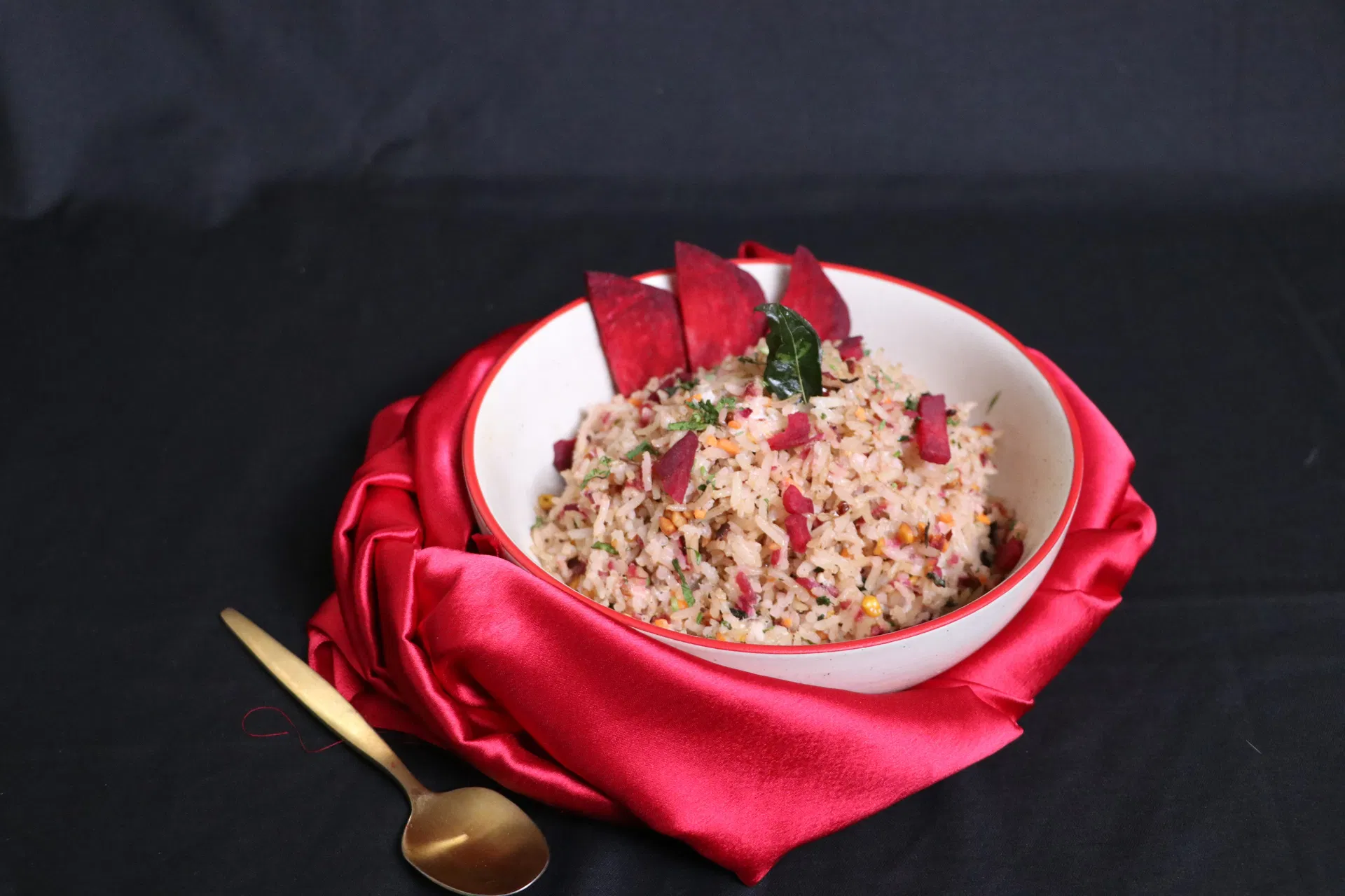 MKR Beetroot Curd Rice