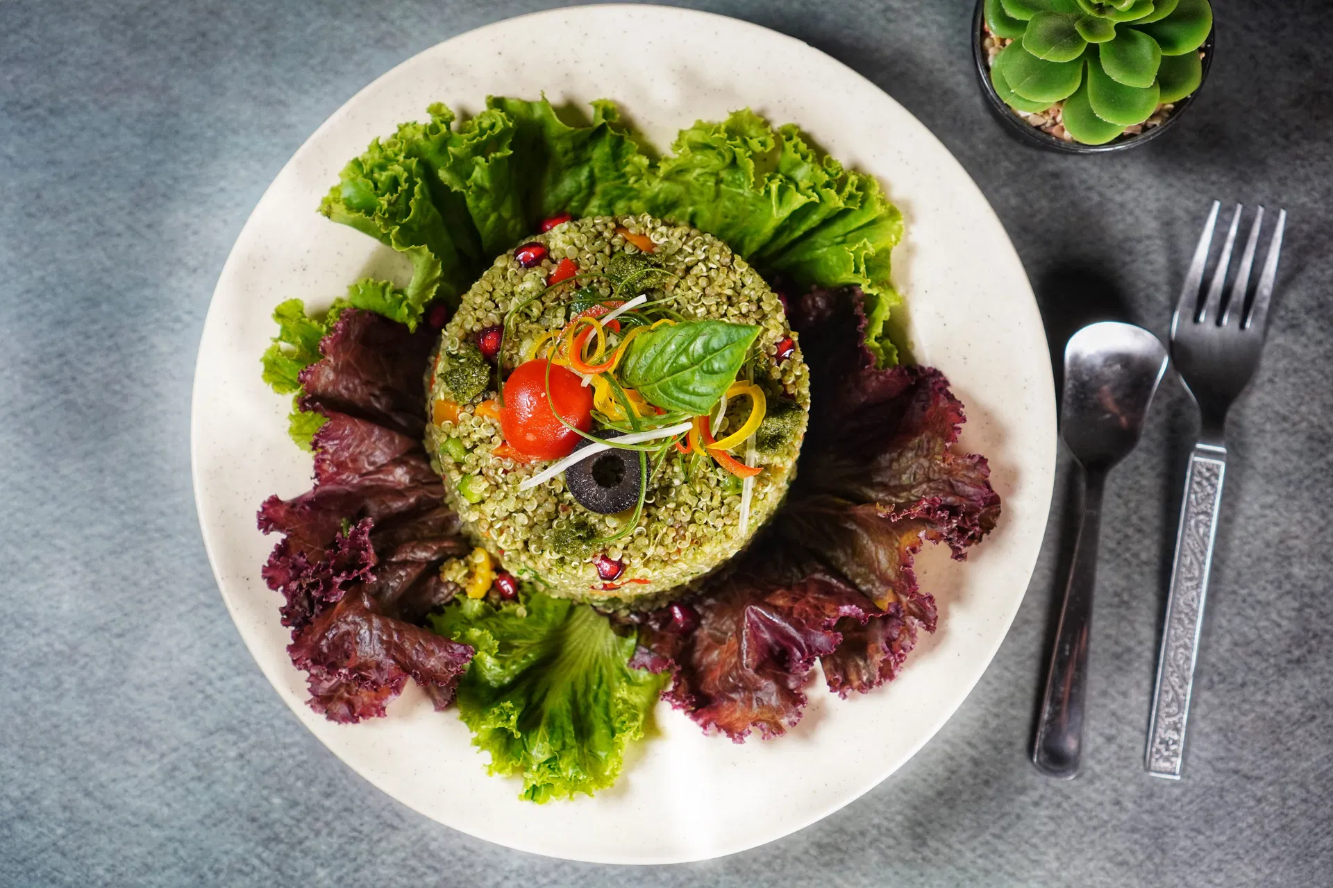 High Protein Rasoi Pesto Quinoa Bowl