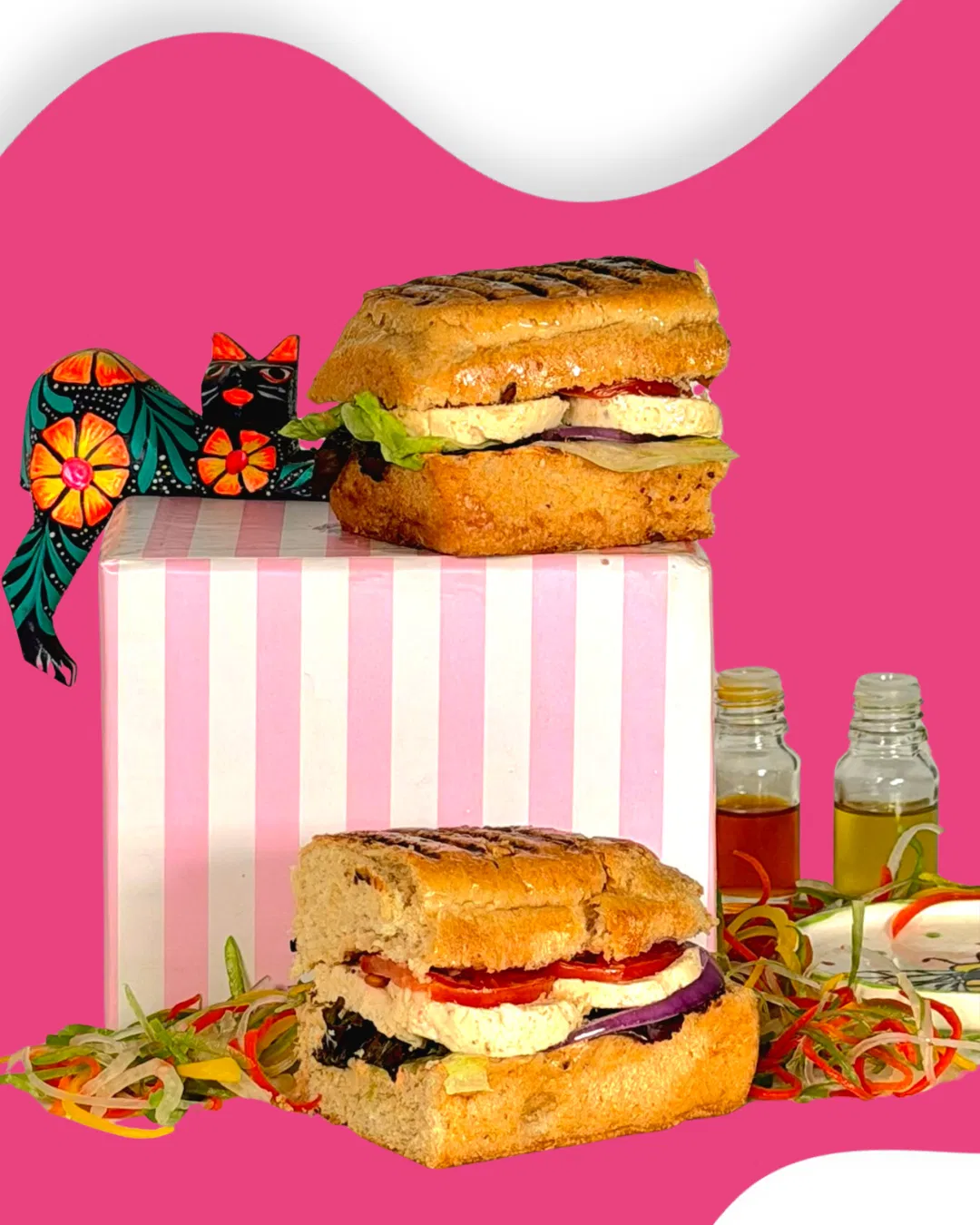 Ghar Ka Lean Chicken Salami Sub Sandwich