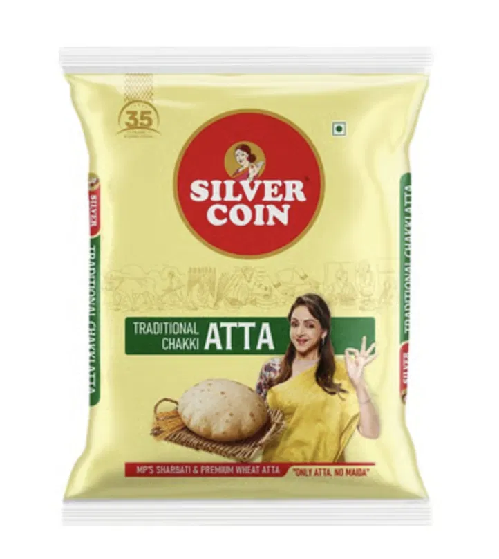  Silver coin chakki fresh atta 