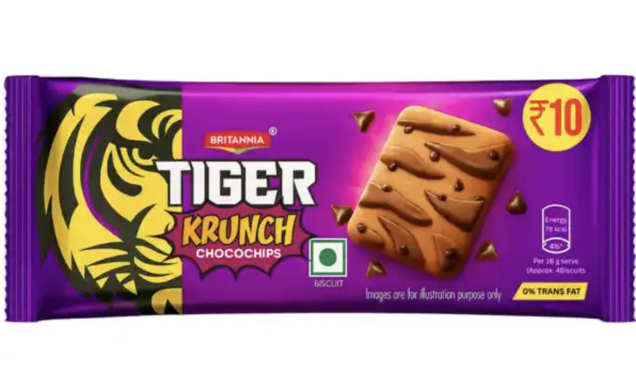 Britannia tiger krunch chocochip biscuits