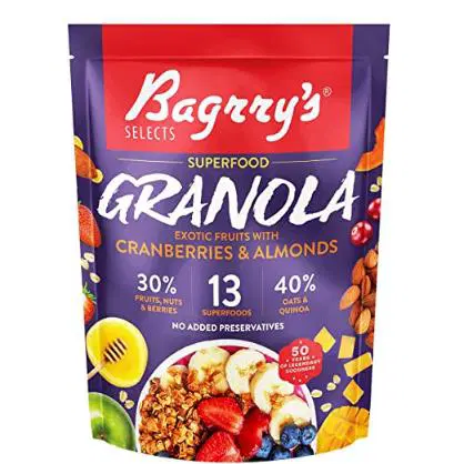 Bagrry'S Select Superfood Granola Exotic Fruits With Cranberries & Almond