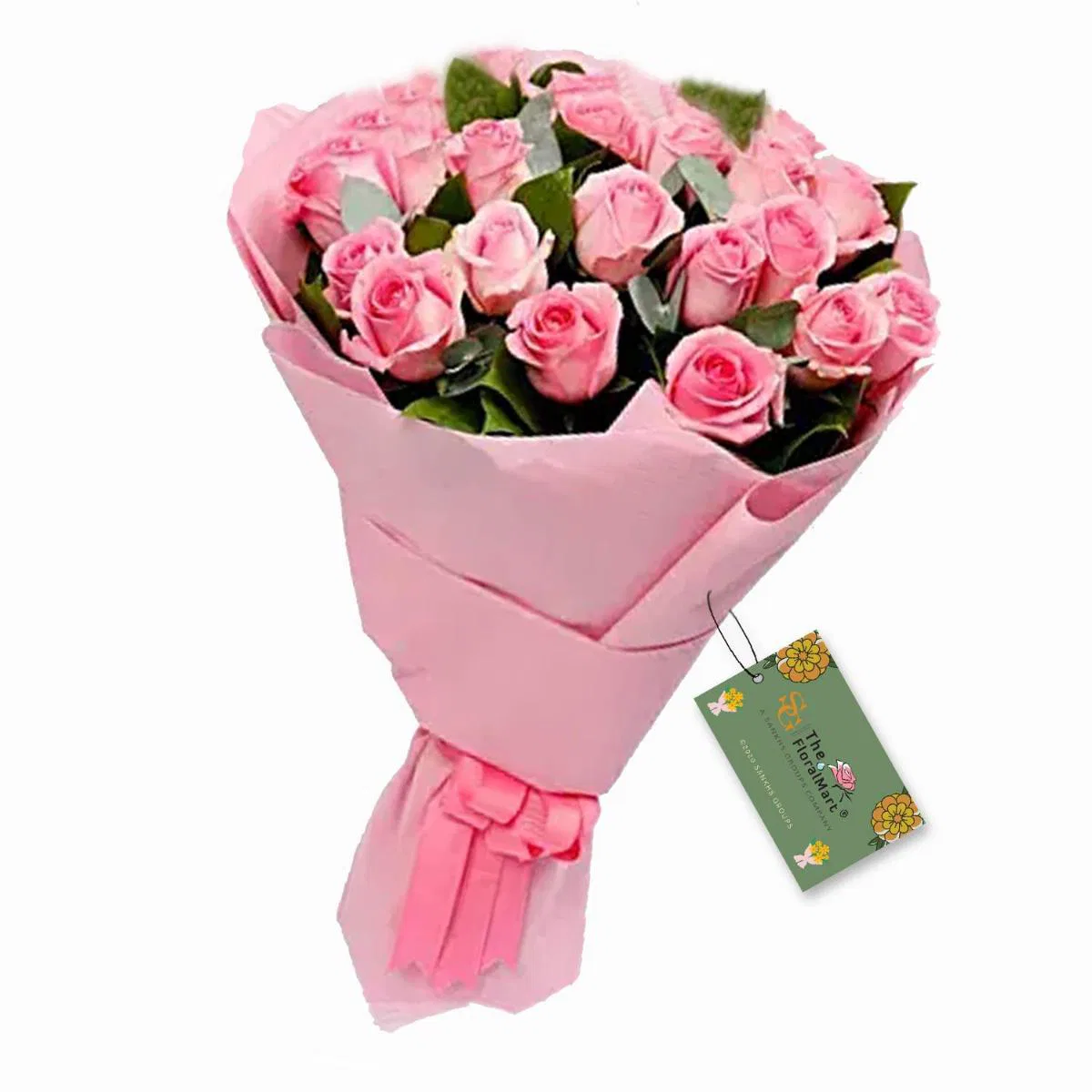 Bunch of 15 Pink Roses