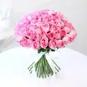 Bunch of 50 Pink Roses – image 1