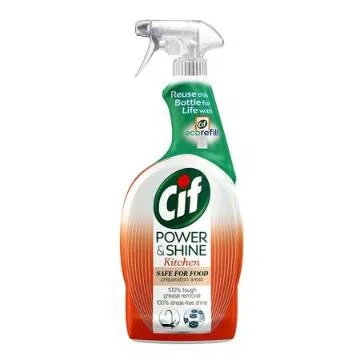 Cif Power & Shine Kitchen Cleaner Spray, 100% Tough Grease Removal