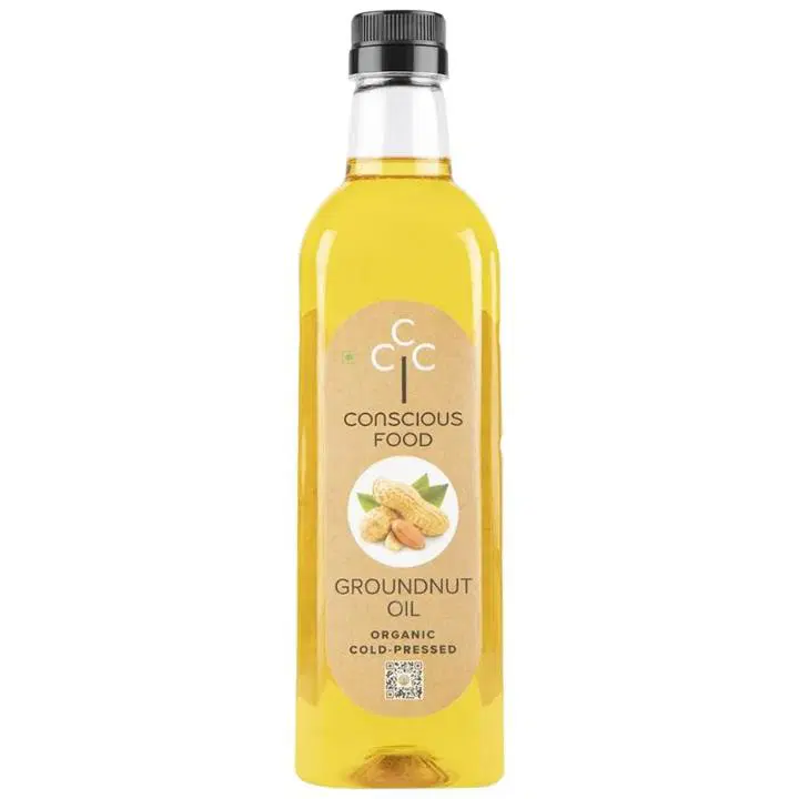 Conscious Food Organic Groundnut Oil Cold Pressed (Bottle)