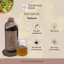 Conscious Food Organic Mustard Oil (Bottle) – image 3