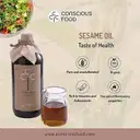 Conscious Food Organic Sesame Oil Cold Pressed (Bottle) – image 3
