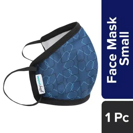 Face Mask - Protekt P-W95 Reusable, 6 Layer Germ Shield,Small,Navy Blue