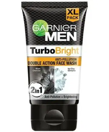 Garnier Men Turbo Bright Anti-Pollution Double Horse Action Face Wash