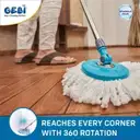 Gebi Sparkle Plus Extendable Handle/ Stick Rod with Microfiber Refill for Spin Mop – image 4