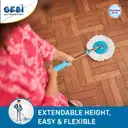 Gebi Sparkle Plus Extendable Handle/ Stick Rod with Microfiber Refill for Spin Mop – image 5