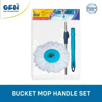 Gebi Sparkle Plus Extendable Handle/ Stick Rod with Microfiber Refill for Spin Mop