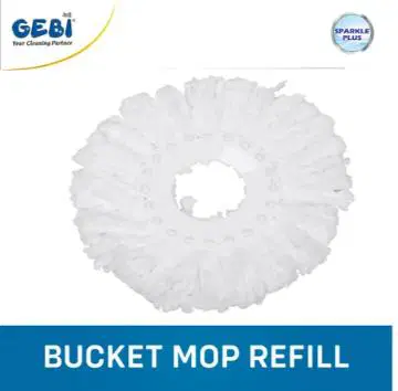 Gebi Sparkle Plus Spin Mop Microfiber Refill for Floor Cleaning