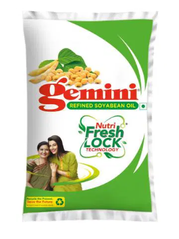 Gemini Refined Soyabean Oil With Nutri-V (Pouch)