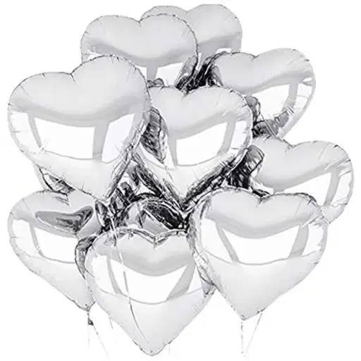 Hankley Foil Baloon Heart 18 Inch Silver