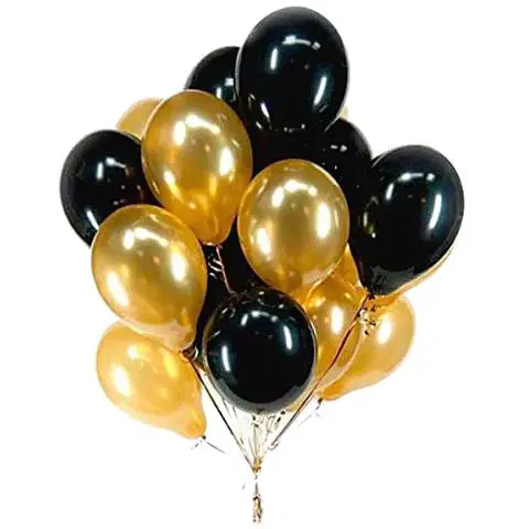 Hankley Premium Baloons Metalic Golden And Black