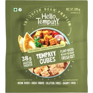 Hello Tempayy Natural Tempeh Cubes Protein & Fibre Rich