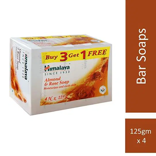 Himalaya Buy3Get1 Almond & Rose Soapsx