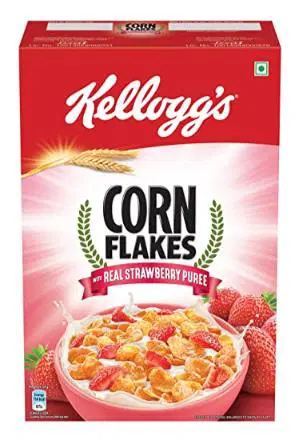 Kelloggs Cornflakes With Real Strawberry Puree
