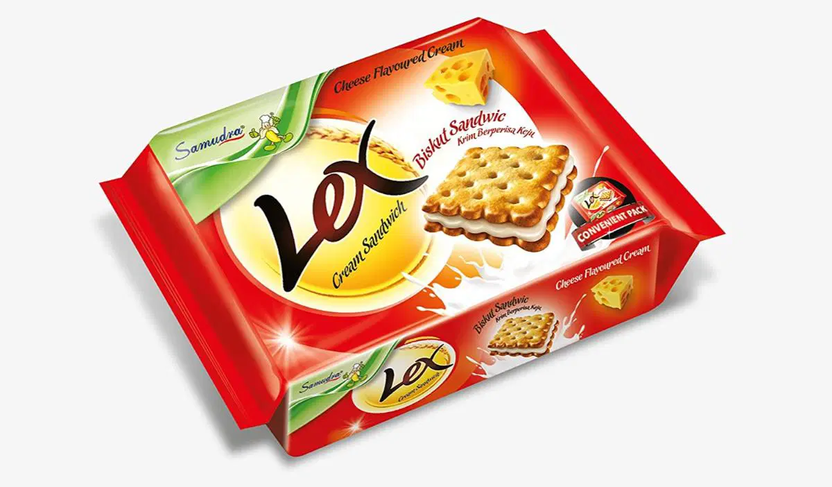 Lex Cheese Flavoured Cream Sandwich Biscuit