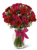 Love-struck Rose plant with platter vase – image 1
