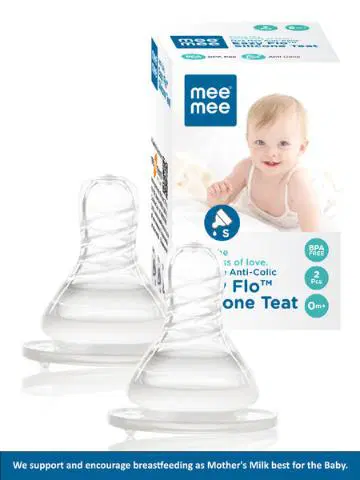 Mee Mee Anti-Colic Easy Flo Silicone Teat Small