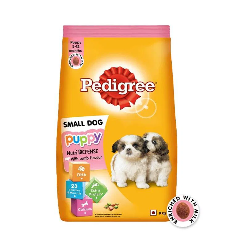 Pedigree Puppy Small Dog Dry Food Lamb And Milk Flavour
