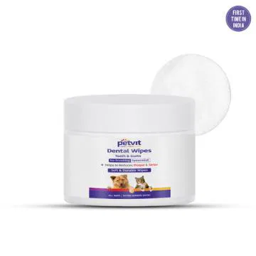 Petvit Dental Wipes For Tartar And Plaque Remover For Teeth Cleaning