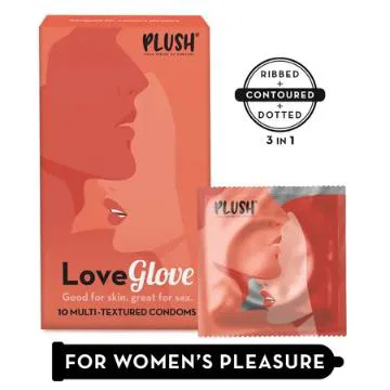Plush Male Condom-Love Glove-Multi Textured|Designed for Women Pleasure