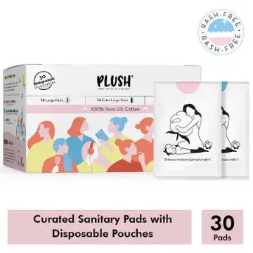 Plush Sanitary Pads 16L+14XL And 2 Free Liners
