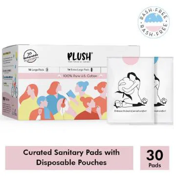 Plush Sanitary Pads 16L+14XL And 2 Free Liners