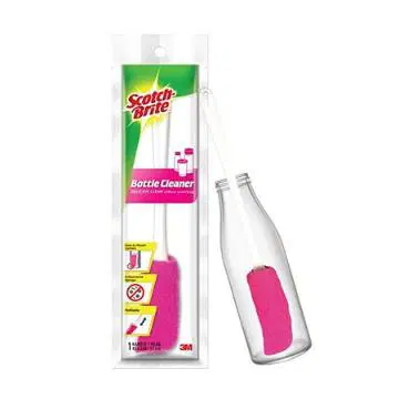 Scotch-Brite Plastic Bottle Cleaner Brush (Pink and White)