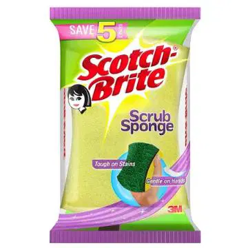 Scotch-Brite Scrub Sponge Ideal For Dishwash Liquid