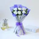 Serene White Roses Bouquet – image 1