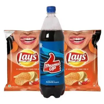 Thums Up(1.25L) & Lay's West Indies Chips(50g) Combo
