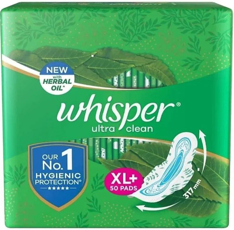 Whisper Ultra Clean Sanitary Pads XL