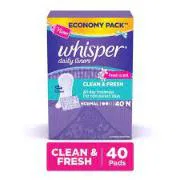 Whisper Daily Liner Clean & Fresh 40N