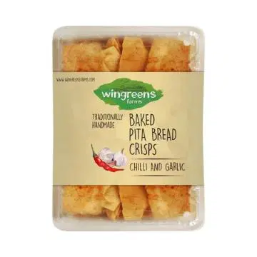 Wingreens Farms Baked Pita Chilly Garlic Bread