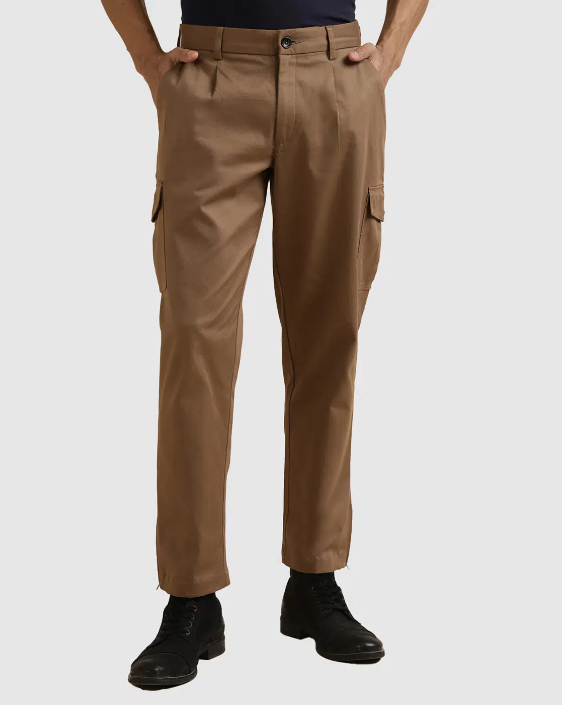 Andamen Men Flat-Front Relaxed Fit Cargo Pants