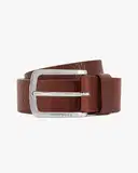 Boss Italian Leather Belt with Embossed Monograms – image 1