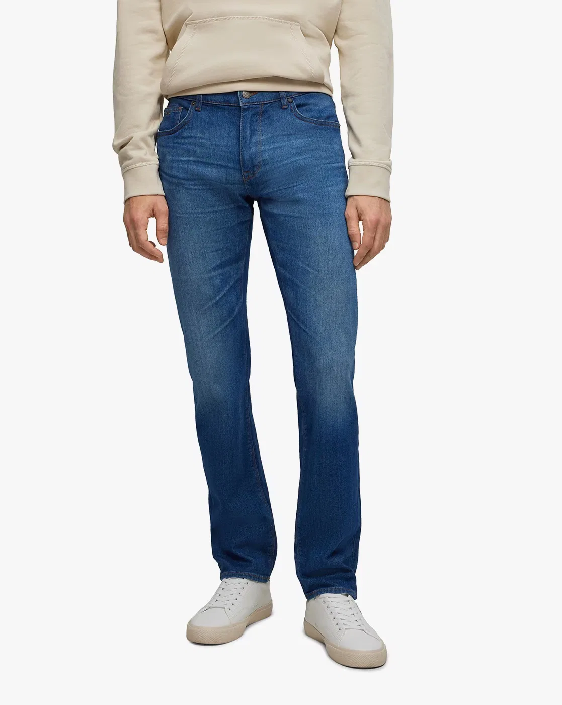 Boss Maine Regular Fit Italian Cashmere-Touch Jeans
