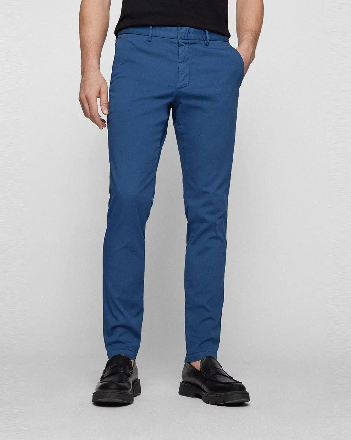 Boss Slim Fit Flat-Front Chinos