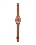 Casio Men D216 Vintage B640WMR-5ADF Rose Gold Digital Dial Rose Gold Stainless Steel Mesh Band – image 2
