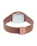 Casio Men D216 Vintage B640WMR-5ADF Rose Gold Digital Dial Rose Gold Stainless Steel Mesh Band – image 5